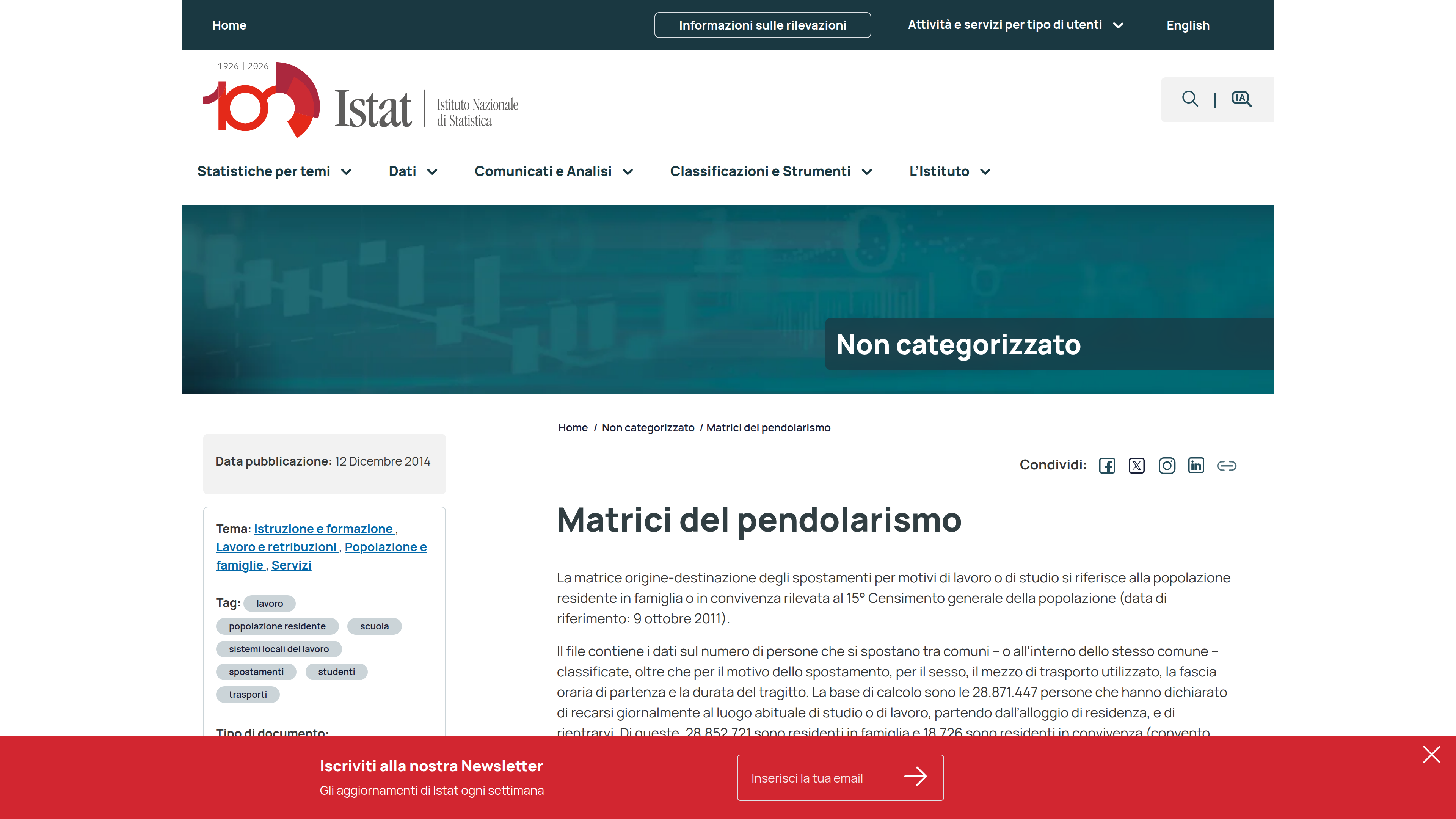 Matrici del pendolarismo