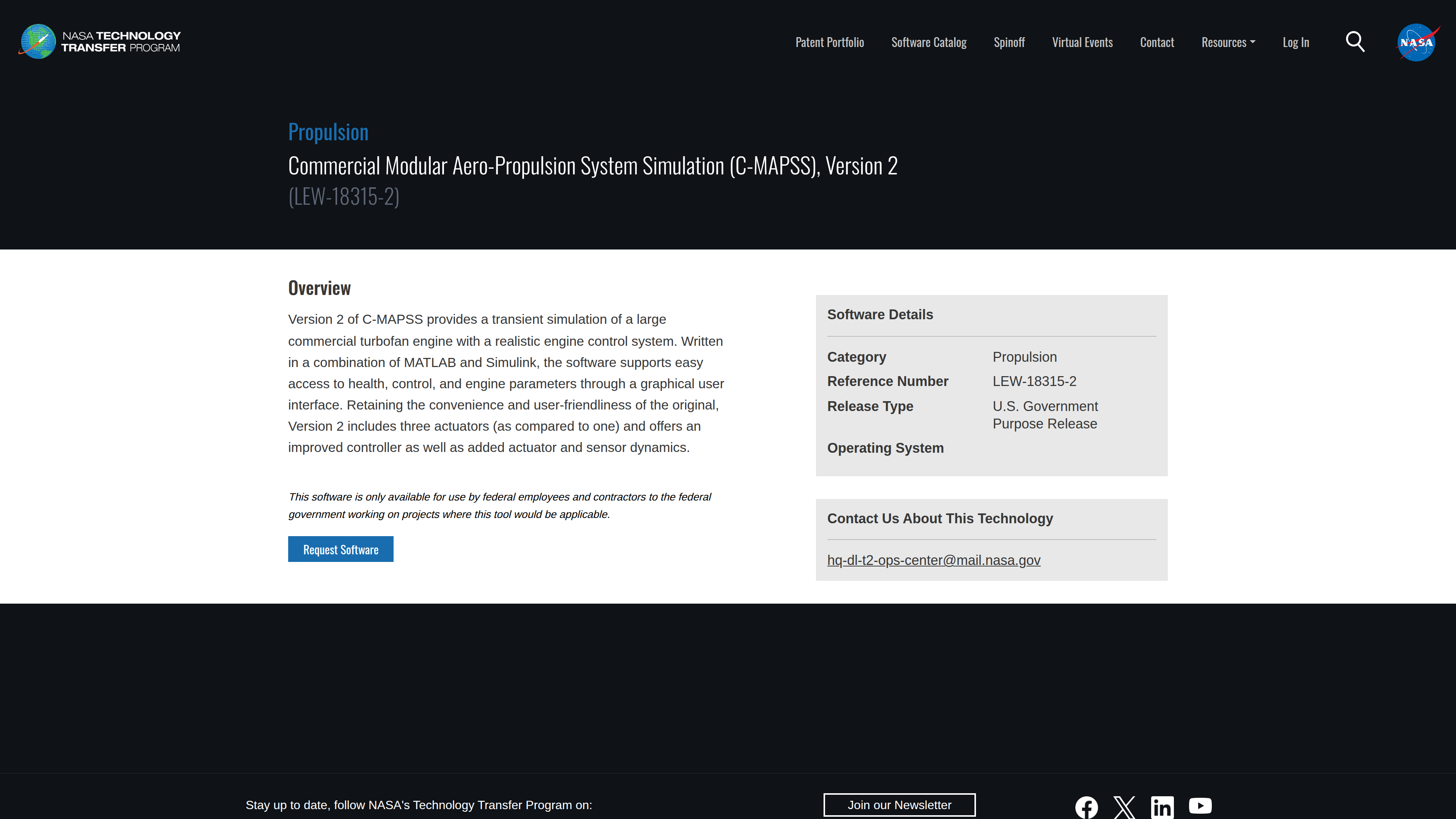 Commercial Modular Aero-Propulsion System Simulation (C-MAPSS), Version 2 (LEW-18315-2)