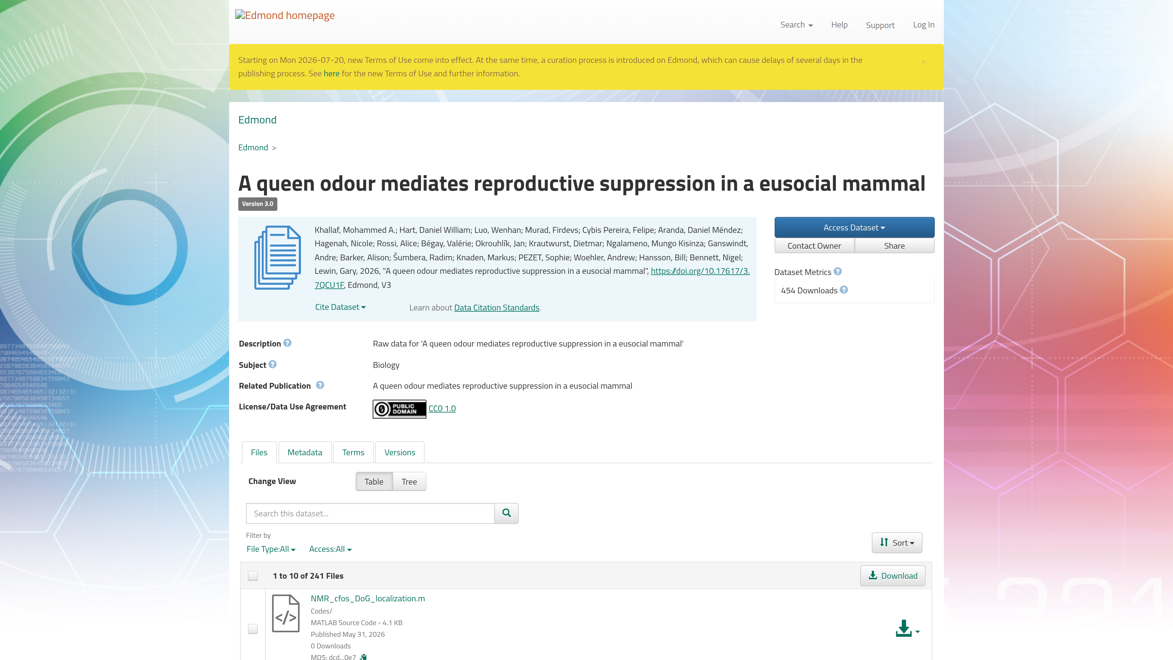 A queen odour mediates reproductive suppression in a eusocial mammal